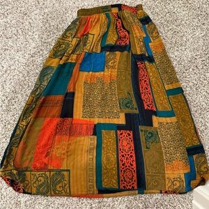 90s abstract midi skirt